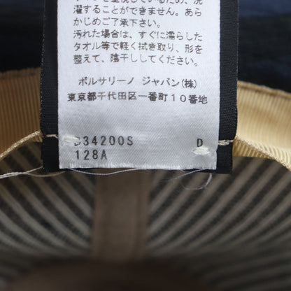 ボルサリーノ ストライプロゴリボン コットン フェドラ
