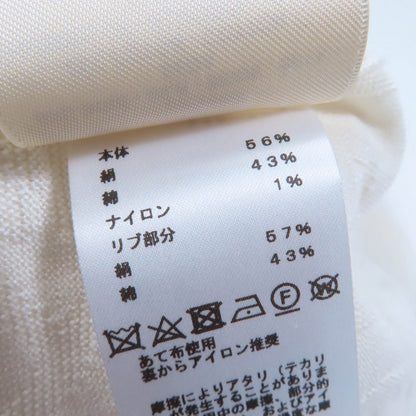 エルメス ナウサ シュネ ダーク アイボリー シルク ニット
