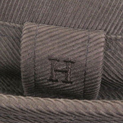 エルメス 刺繍 H ロゴ コーデュロイ コットン ハット