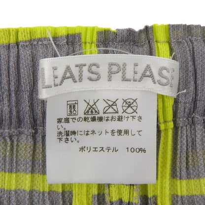 プリーツプリーズ ポリエステル パンツ
