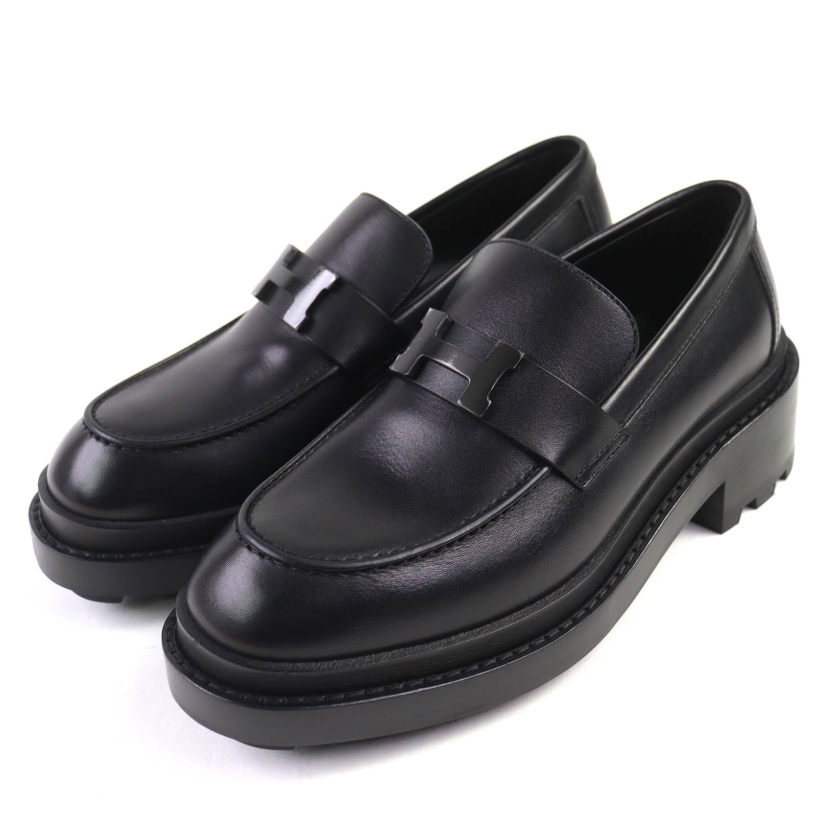 エルメス ルーブル レザーローファー