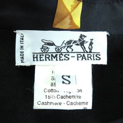 エルメス LES CLES THE KEYS シルク長袖ポロシャツ S