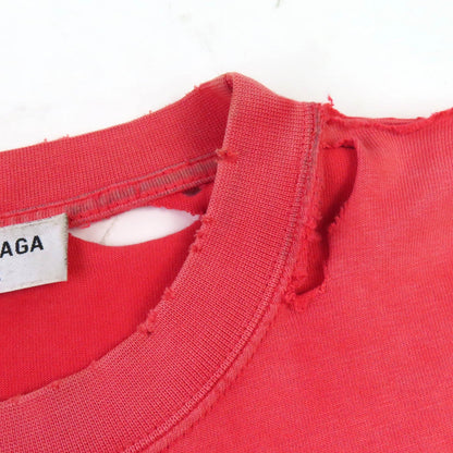 バレンシアガ Destroyed Distressed 半袖Tシャツ