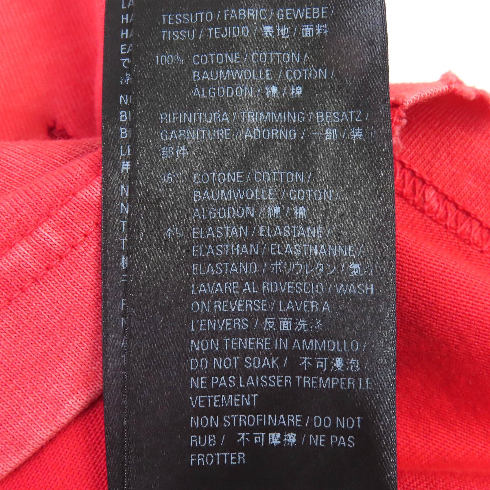 バレンシアガ Destroyed Distressed 半袖Tシャツ