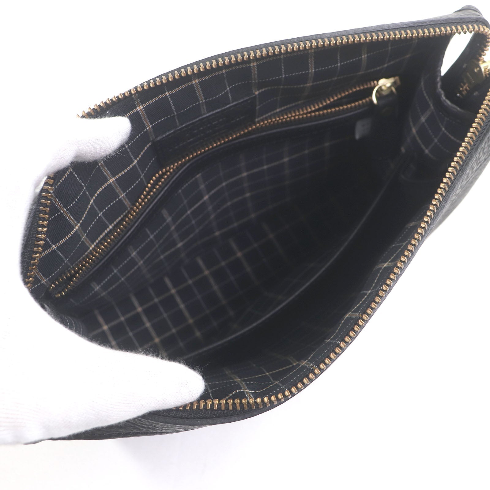 ポーター ヘリテージ ポーチ シュリンク レザー クラッチ バッグ