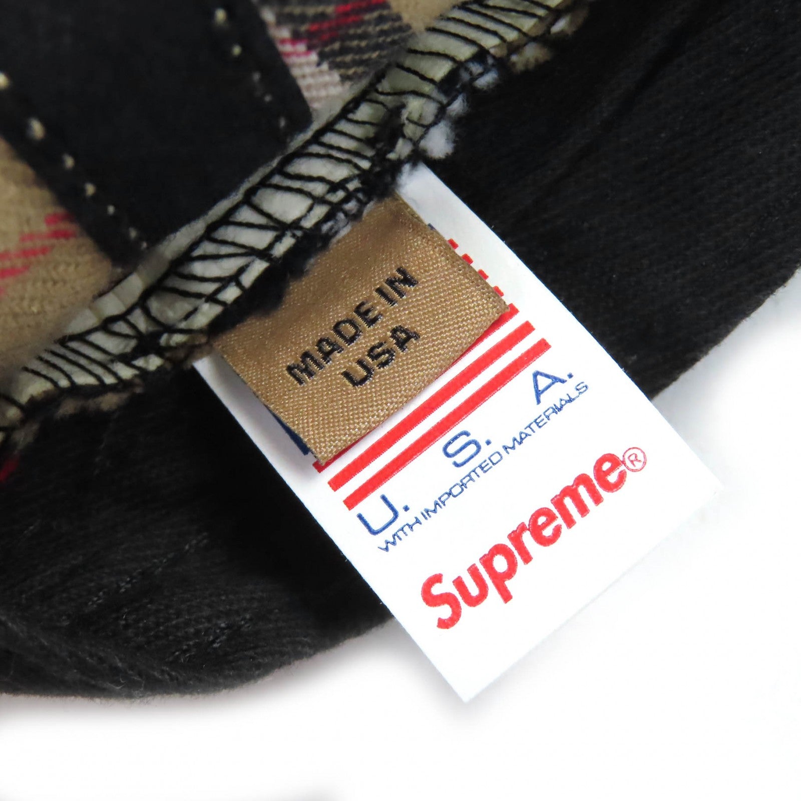 Supreme BURBERRY デニム ロゴ刺繍 キャップ