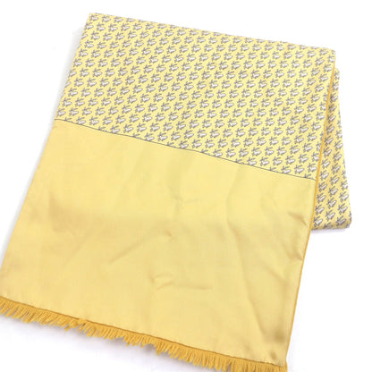エルメス Deer print シルクフリンジショール