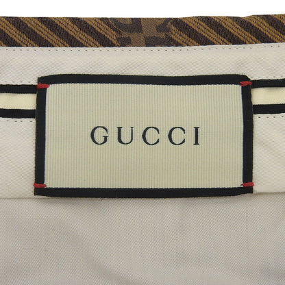 グッチ GGロゴストライプパターン コットンシルクパンツ