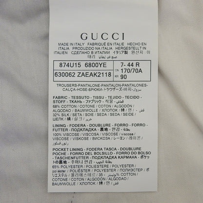 グッチ GGロゴストライプパターン コットンシルクパンツ