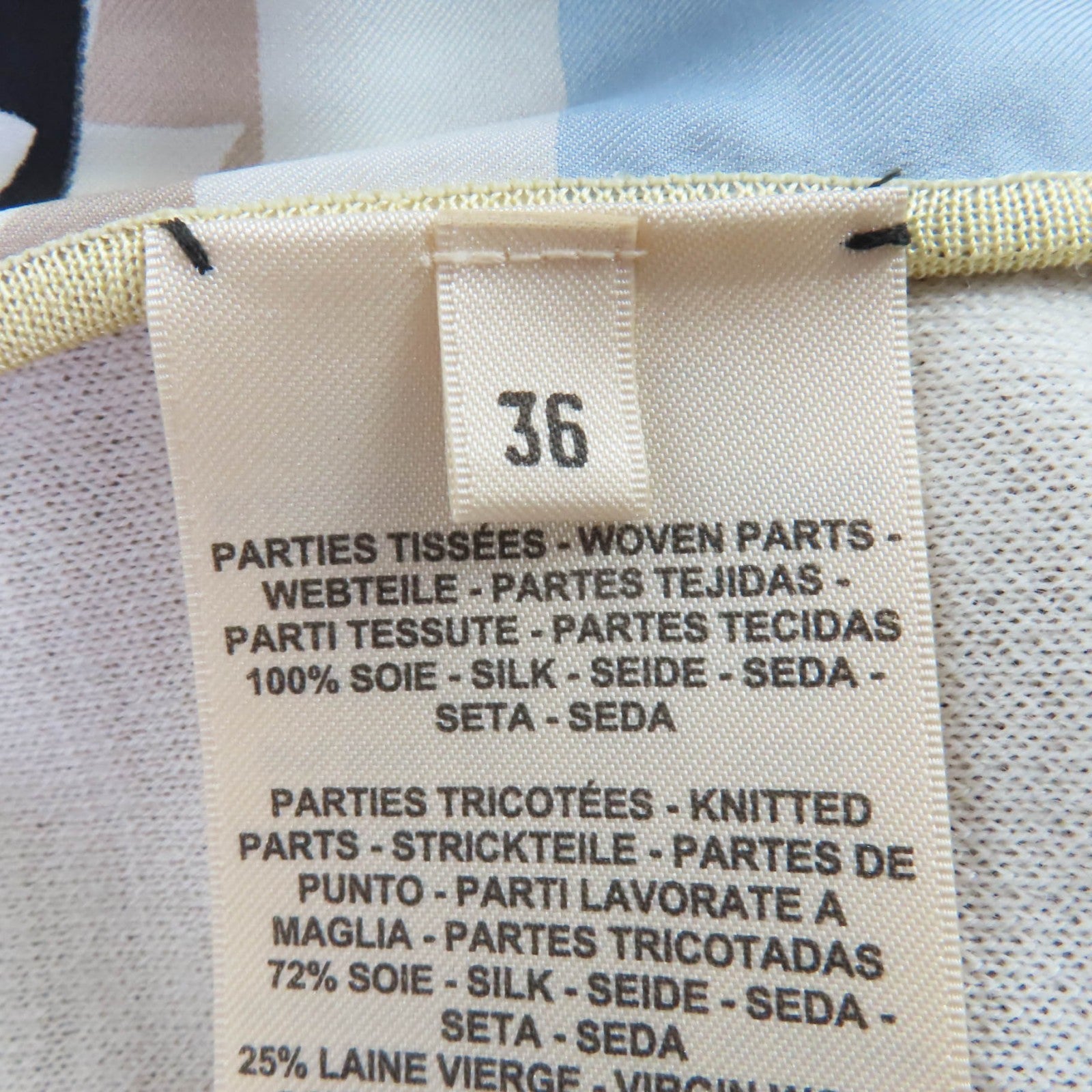 エルメス Artistic twill laine silk ワンピース36