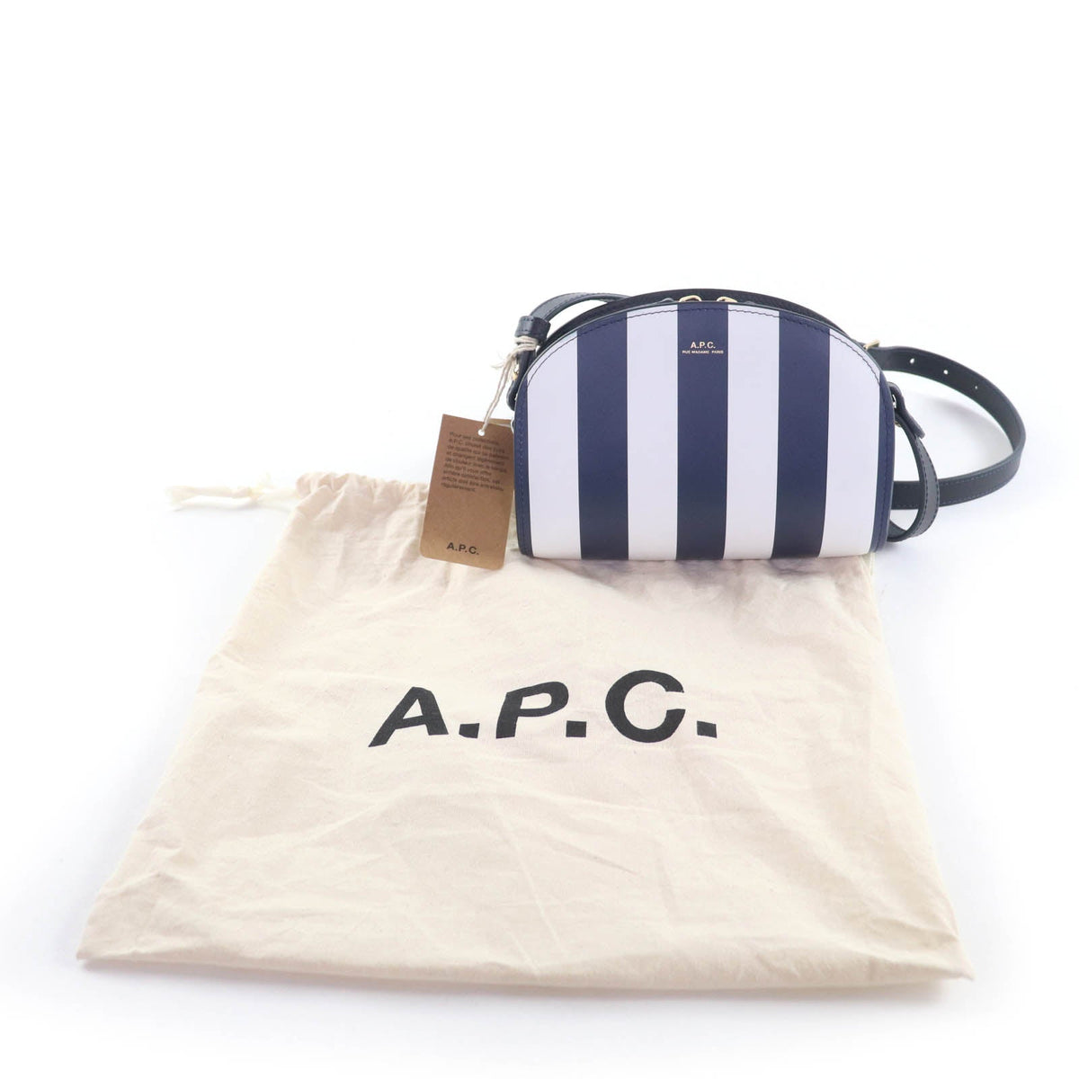 アーペーセー sac demi-lune レザー ショルダーバッグ