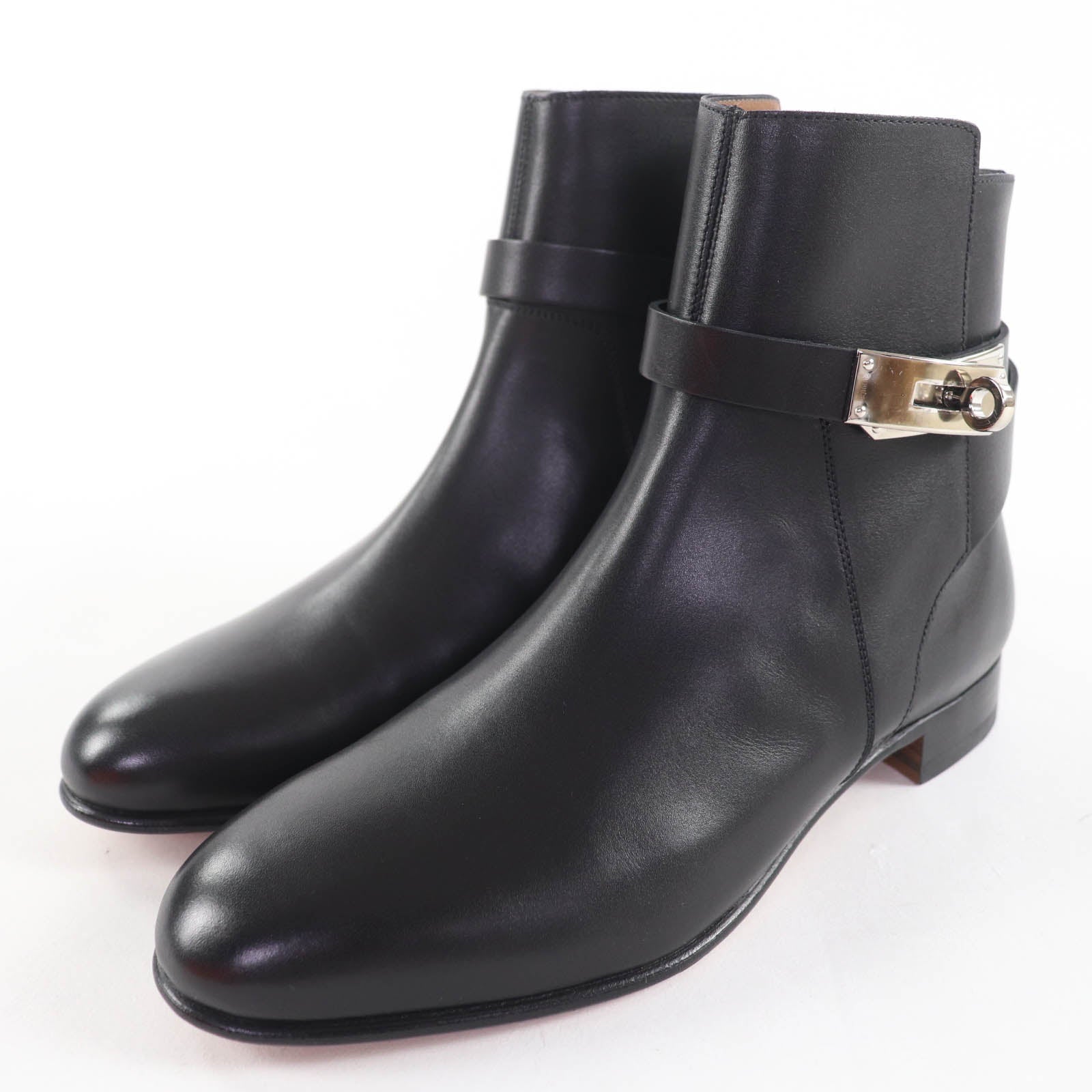 エルメス Neo Kelly Buckle レザーショートブーツ35.5