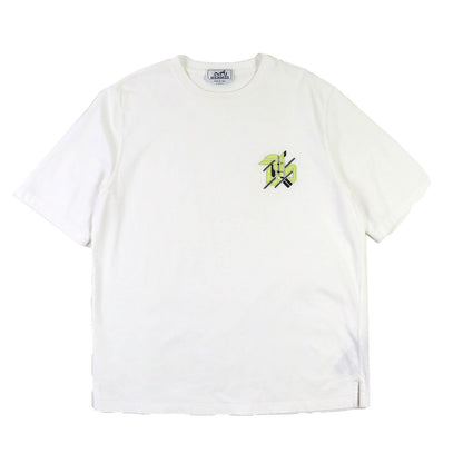 エルメス コットン レザー 半袖Tシャツ S