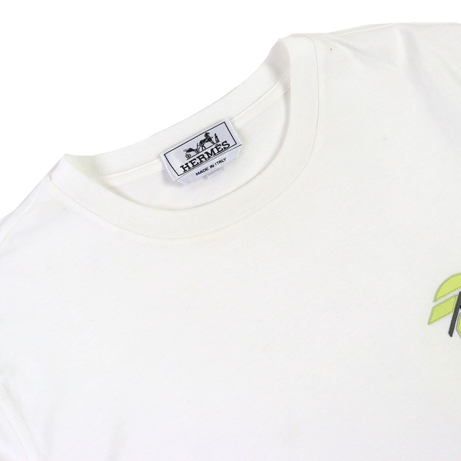 エルメス コットン レザー 半袖Tシャツ S