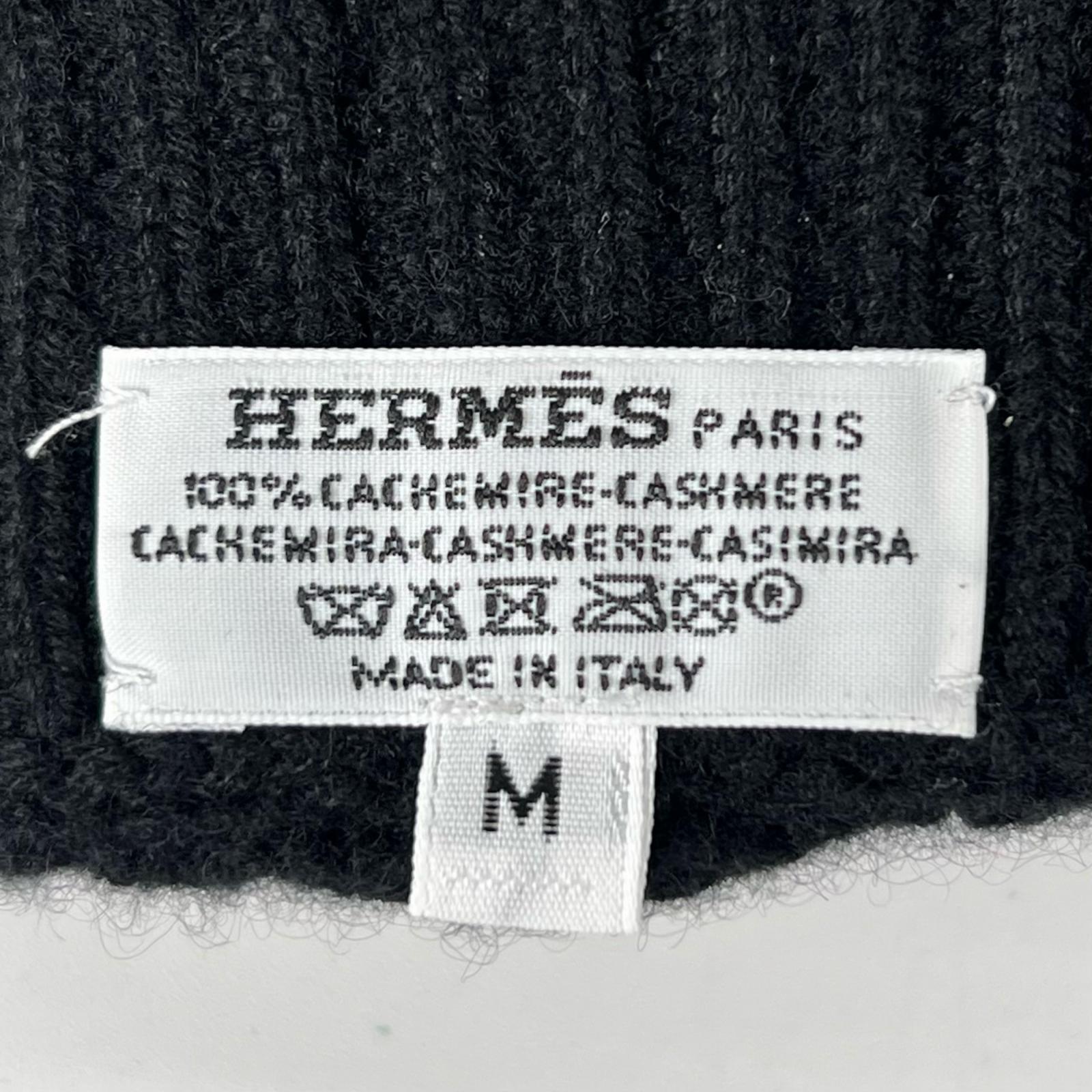 エルメス Hパターン カシミヤ手袋 M