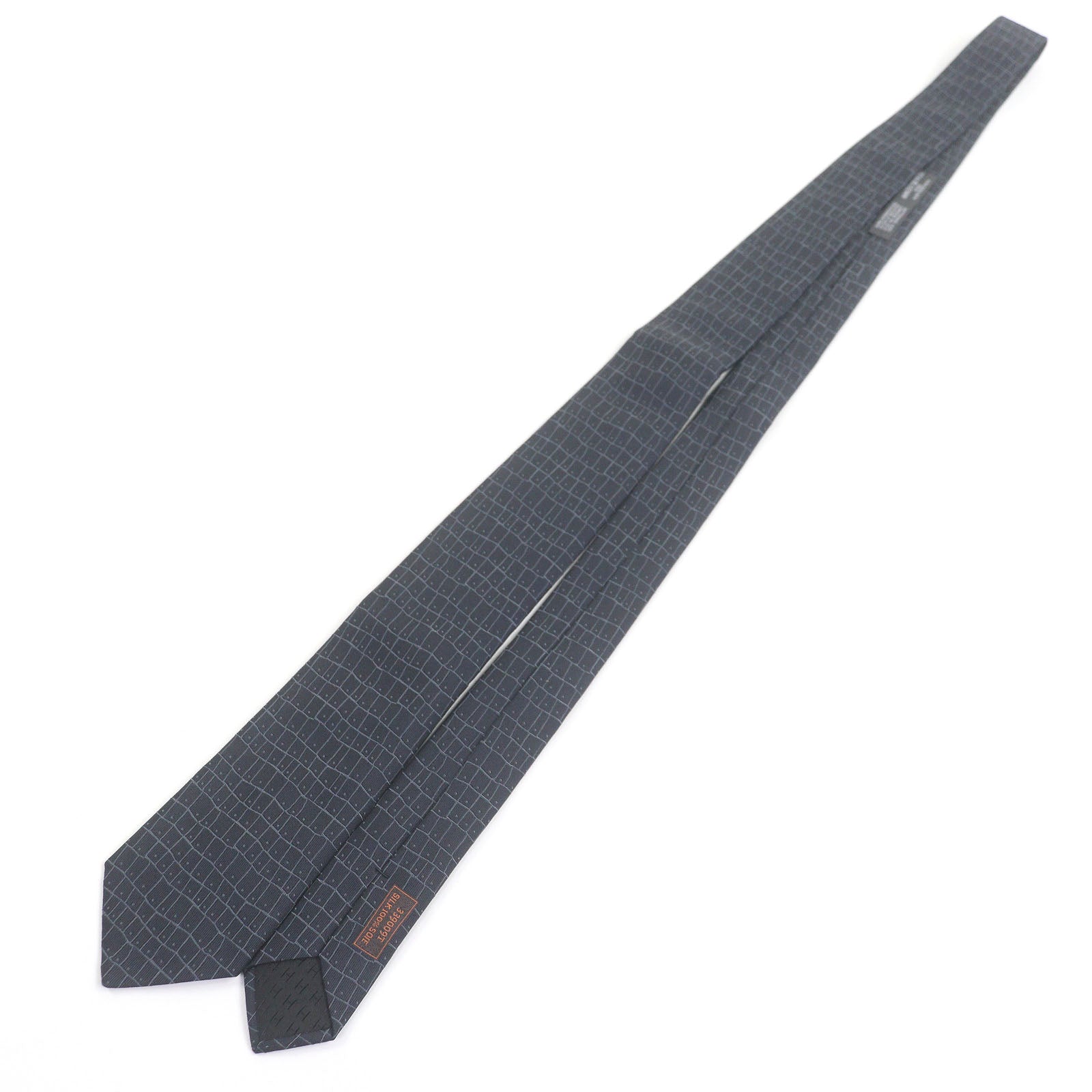 エルメス SOIE LOURDE7CM シルクネクタイ