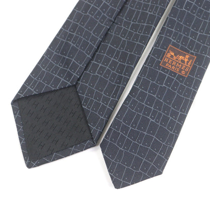 エルメス SOIE LOURDE7CM シルクネクタイ