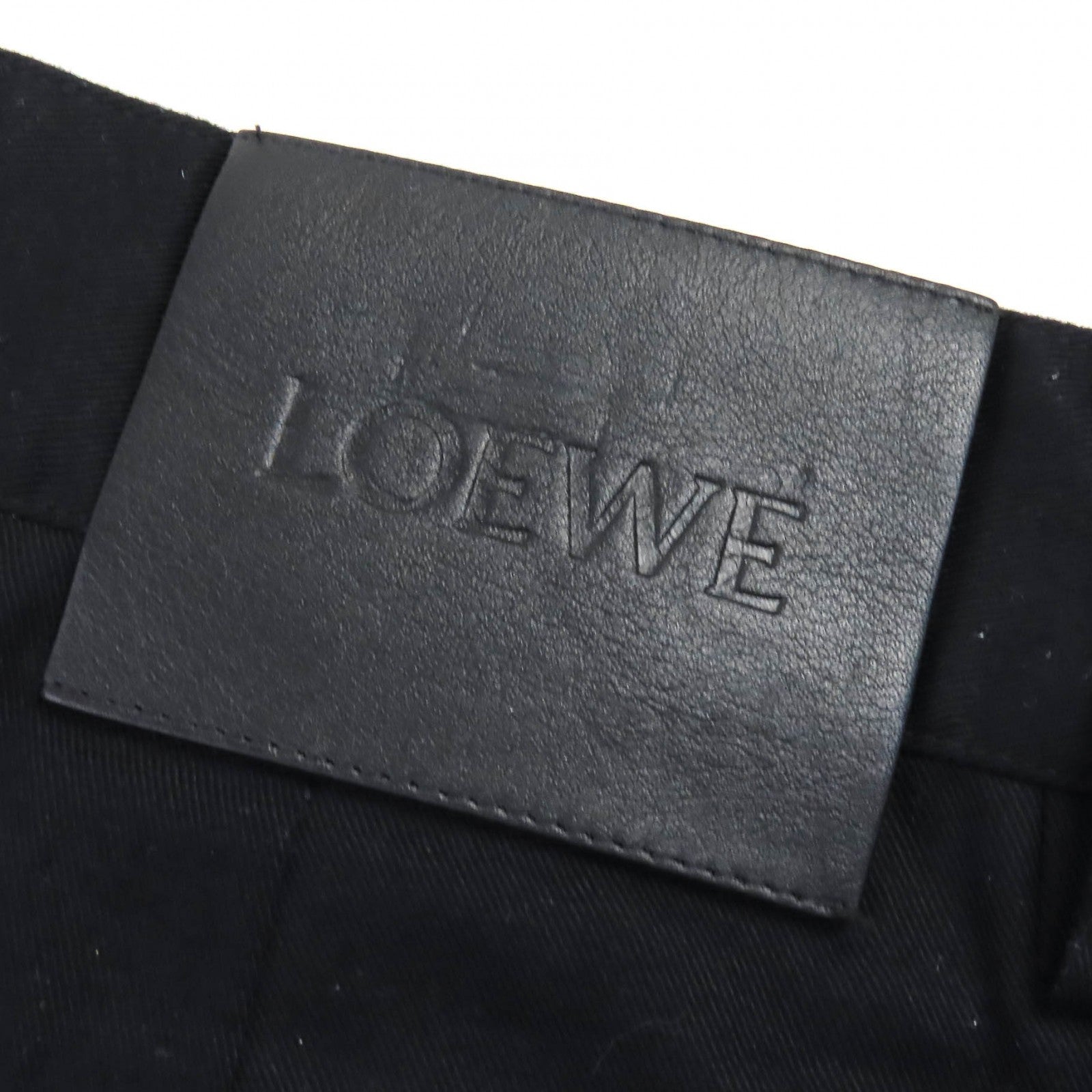 ロエベ ロゴレザーパッチ コットンカーゴパンツ