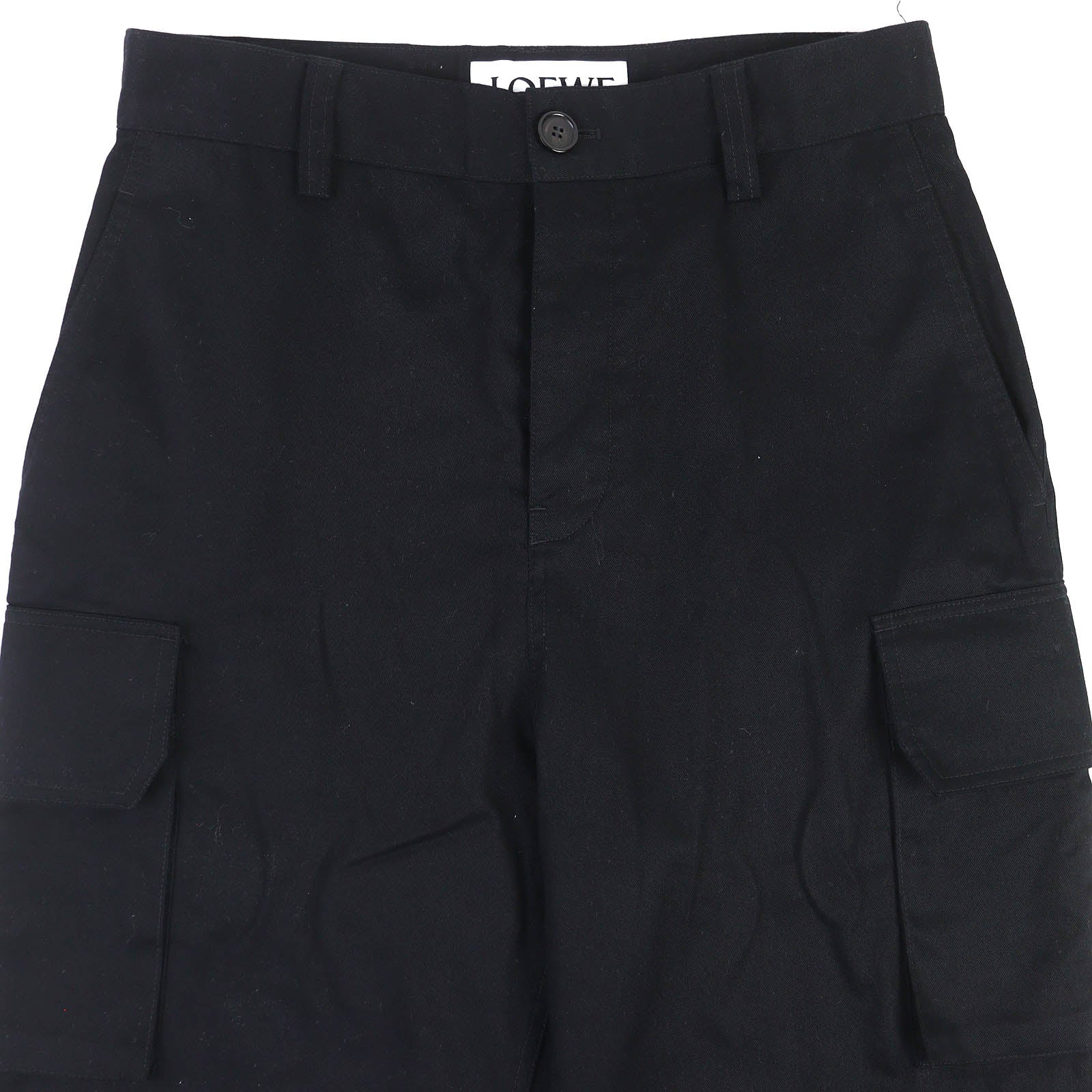 ロエベ ロゴレザーパッチ コットンカーゴパンツ