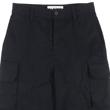 ロエベ ロゴレザーパッチ コットンカーゴパンツ
