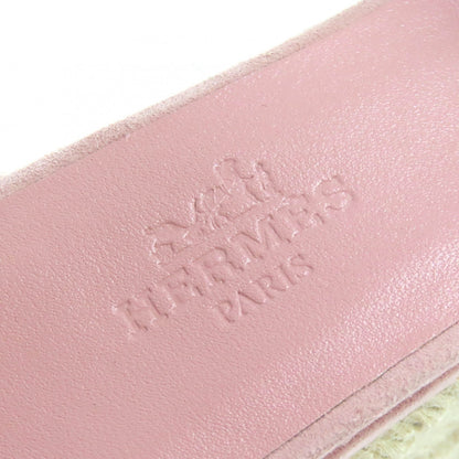 エルメス Elda レザーエスパドリーユサンダル 36