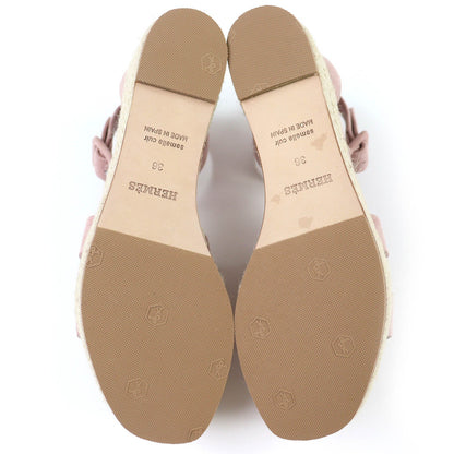 エルメス Elda レザーエスパドリーユサンダル 36