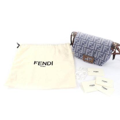フェンディ マンマバゲット デニム ショルダーバッグ