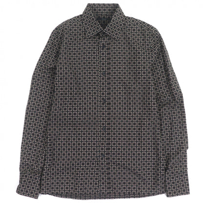 グッチ シルク長袖シャツ