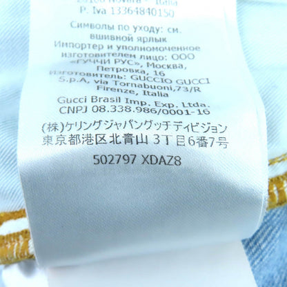 グッチディズニー ロゴパッチ デニムパンツ