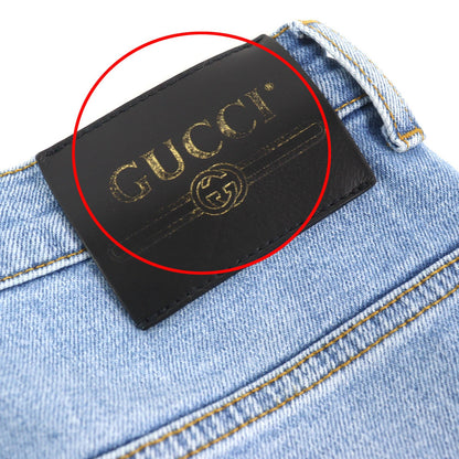 グッチディズニー ロゴパッチ デニムパンツ