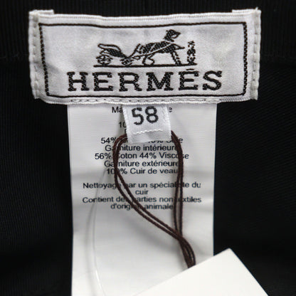 エルメス Fred H Stripe58 コットン バケットハット