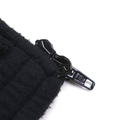 バレンシアガ ロゴ刺繍 ダブルジップ フリースジャケット