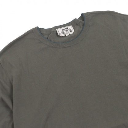 エルメス 半袖ニットドッキングデザイン コットン Tシャツ XL