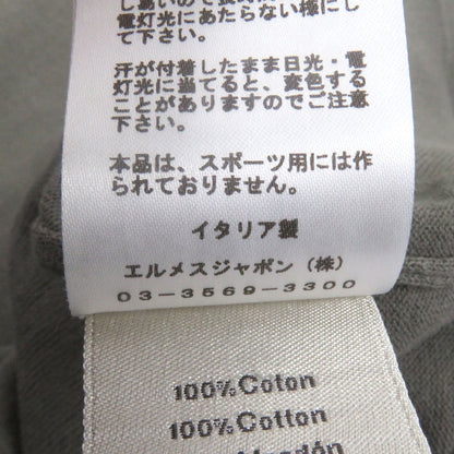 エルメス 半袖ニットドッキングデザイン コットン Tシャツ XL