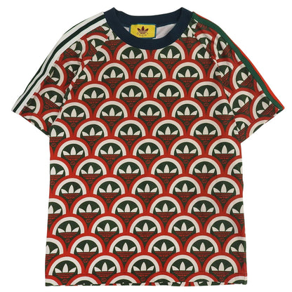 グッチアディダス コットン 半袖Tシャツ