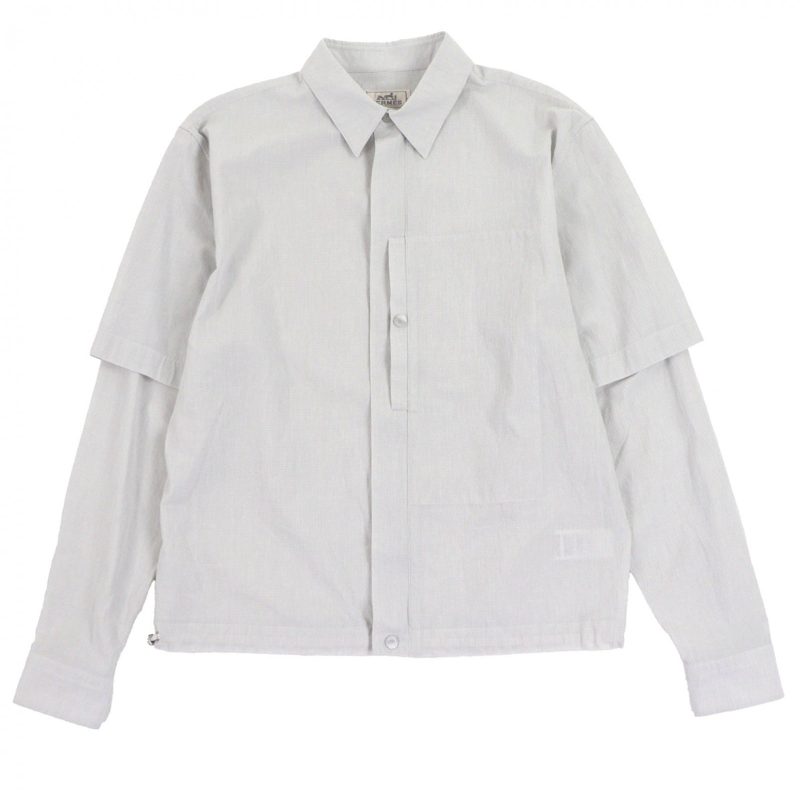 エルメス Mini Vichy コットン長袖シャツ48