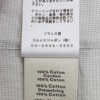 エルメス Mini Vichy コットン長袖シャツ48