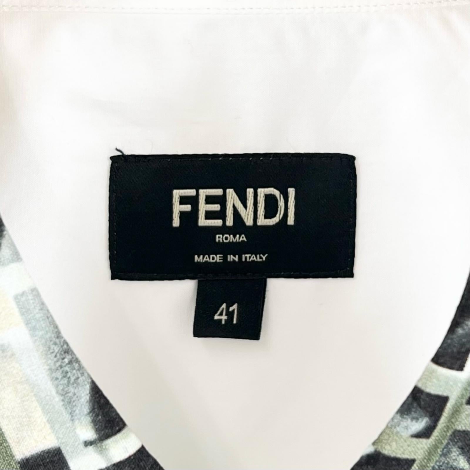 フェンディ コットン長袖シャツ