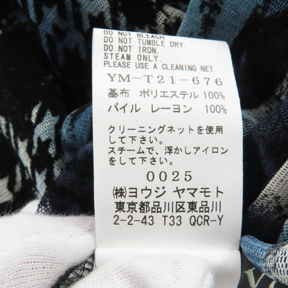 ワイズ ハウンドトゥースドットチュール ポリエステル ブラウス