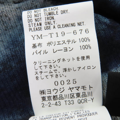 ワイズ フロッキープリント ポリエステル レーヨン Tシャツ