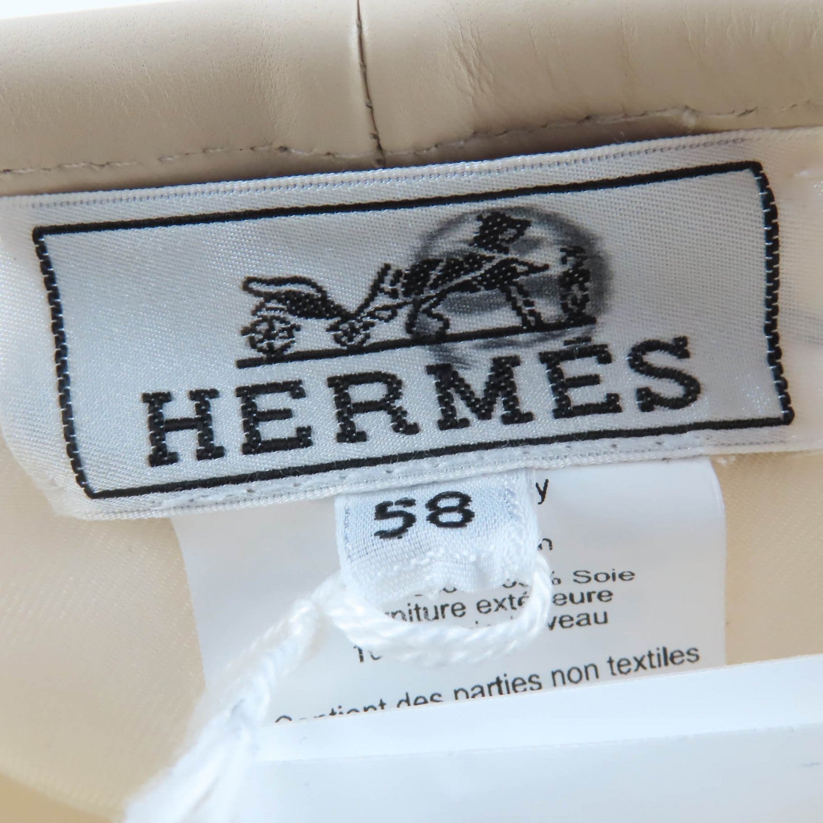 エルメス サントノレシリーズ メタルレザー ベレー帽58