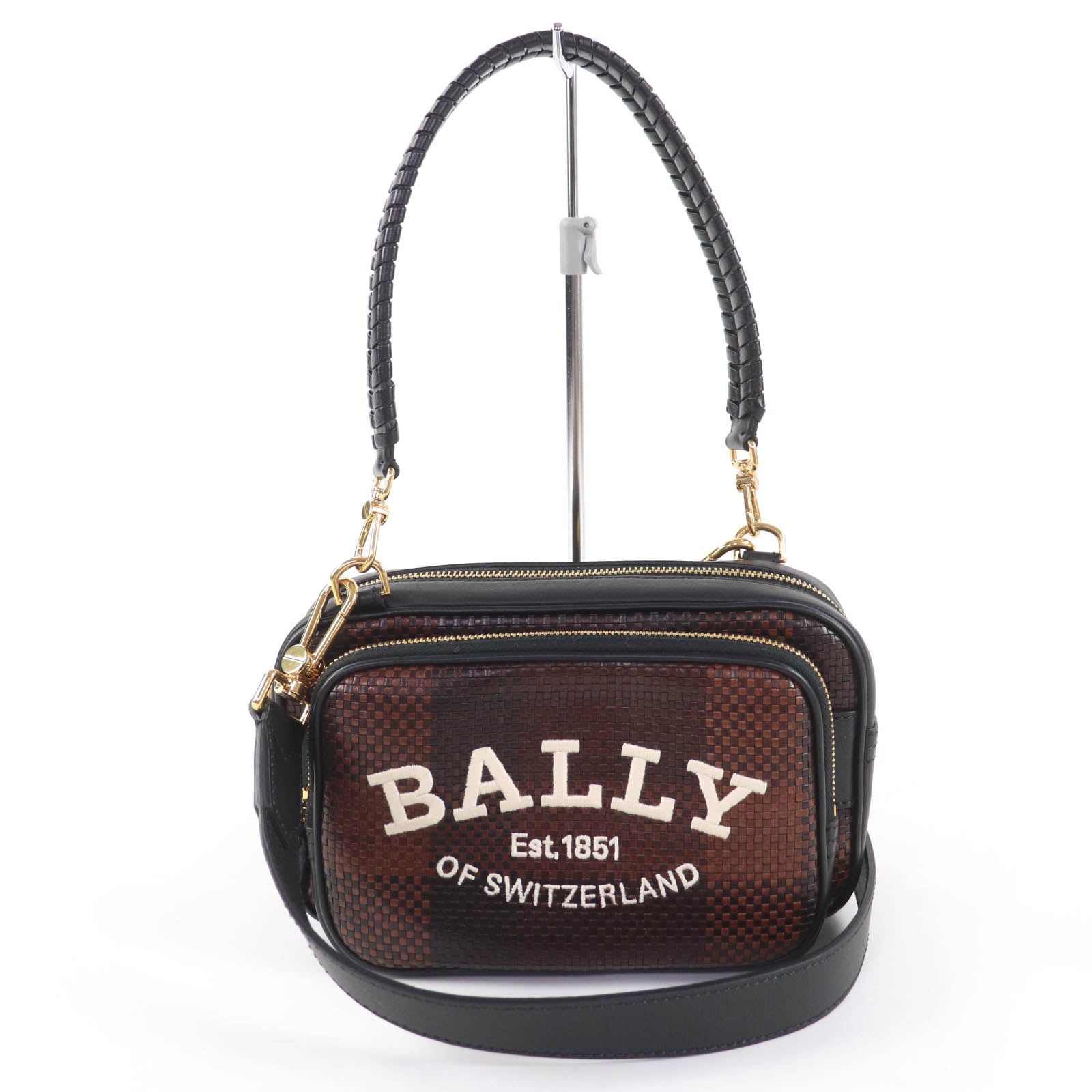 バリー レザーショルダーバッグ