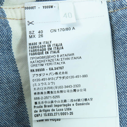 プラダ トライアングルロゴ オーガニックコットンデニムワンピーストップス
