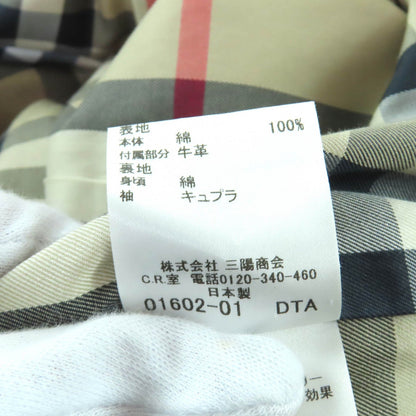 バーバリーロンドン コットン レザー トレンチコート