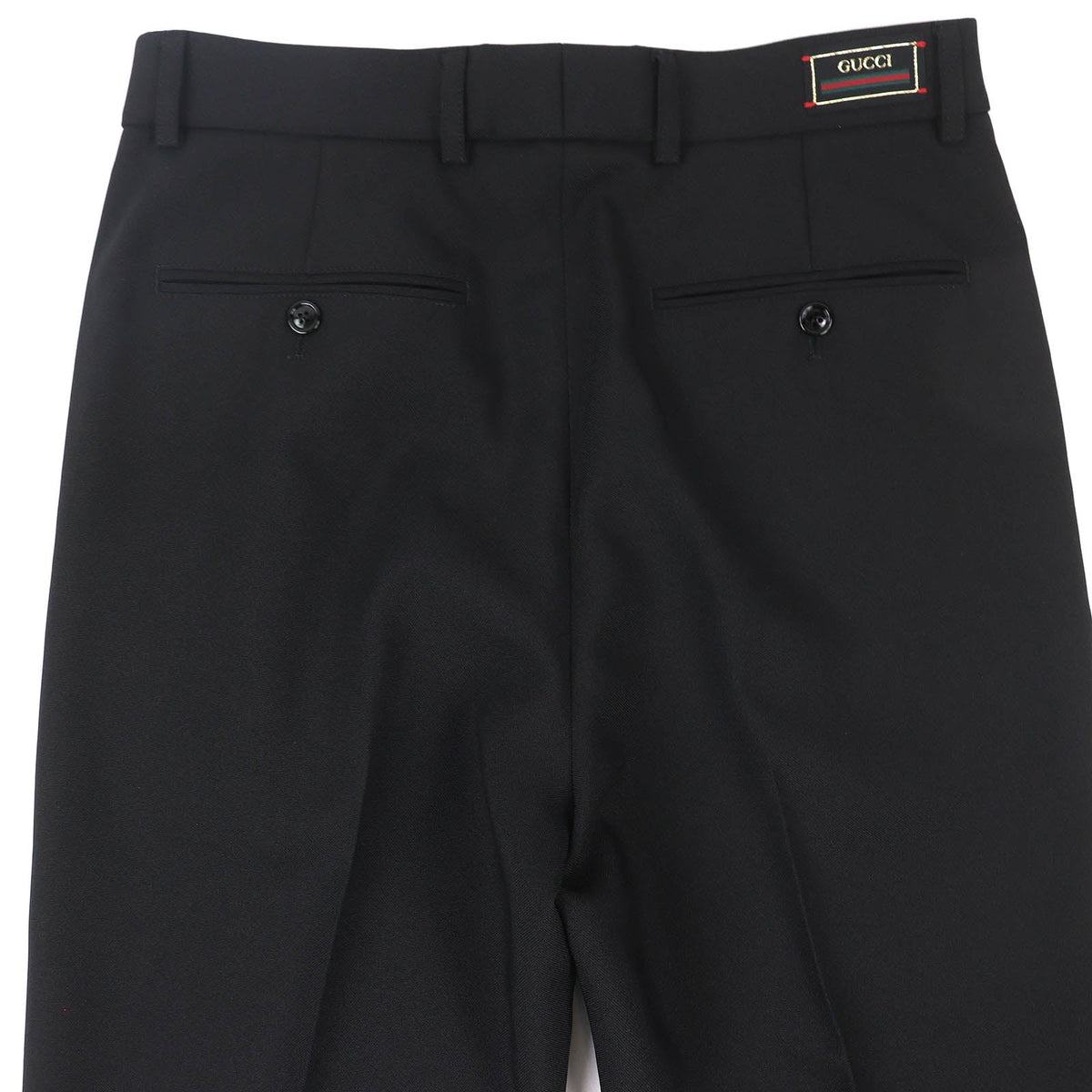 グッチ ロゴパッチ ポリエステル パンツ