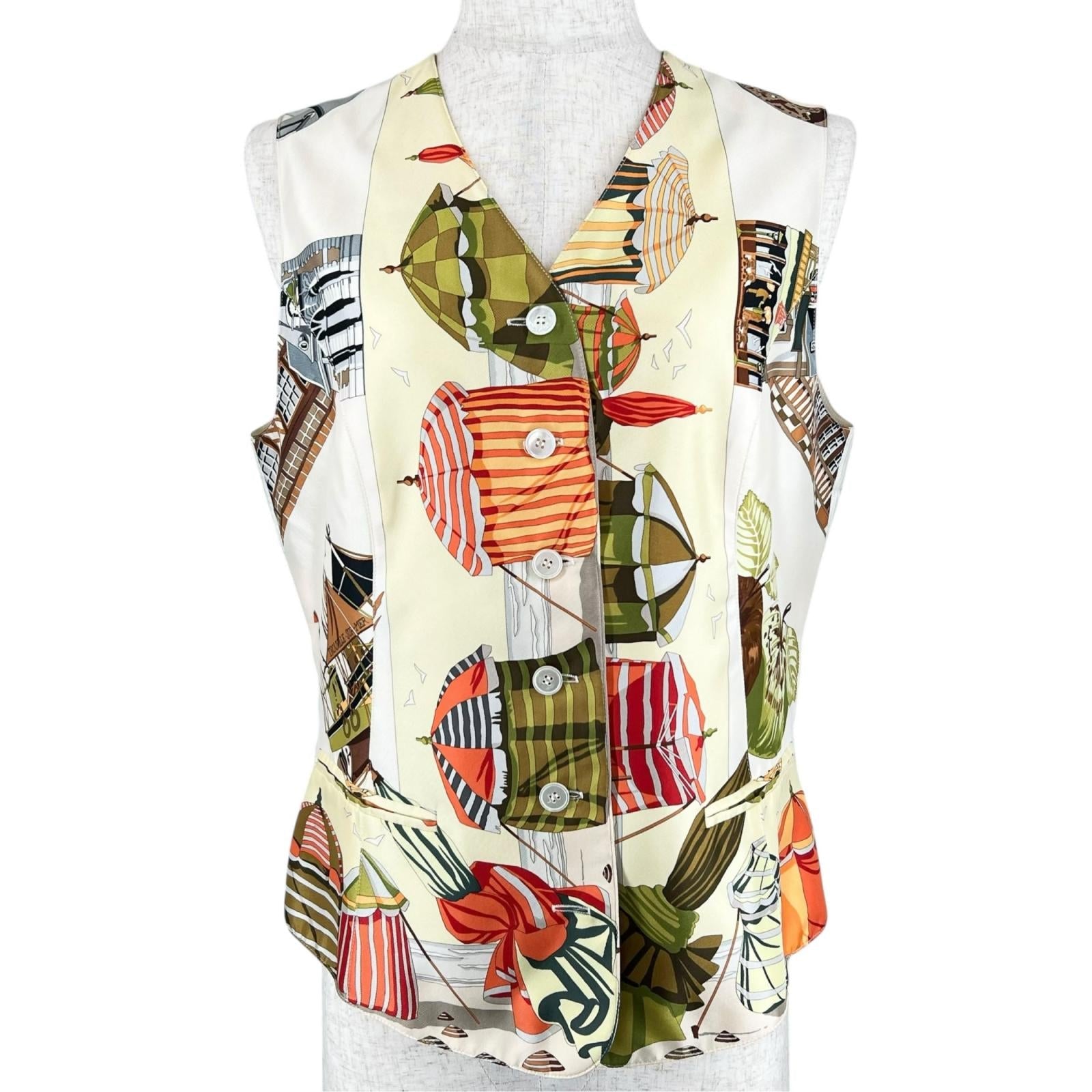 エルメス The Charm of Normandy Coast During the Margiela シルクトップ40