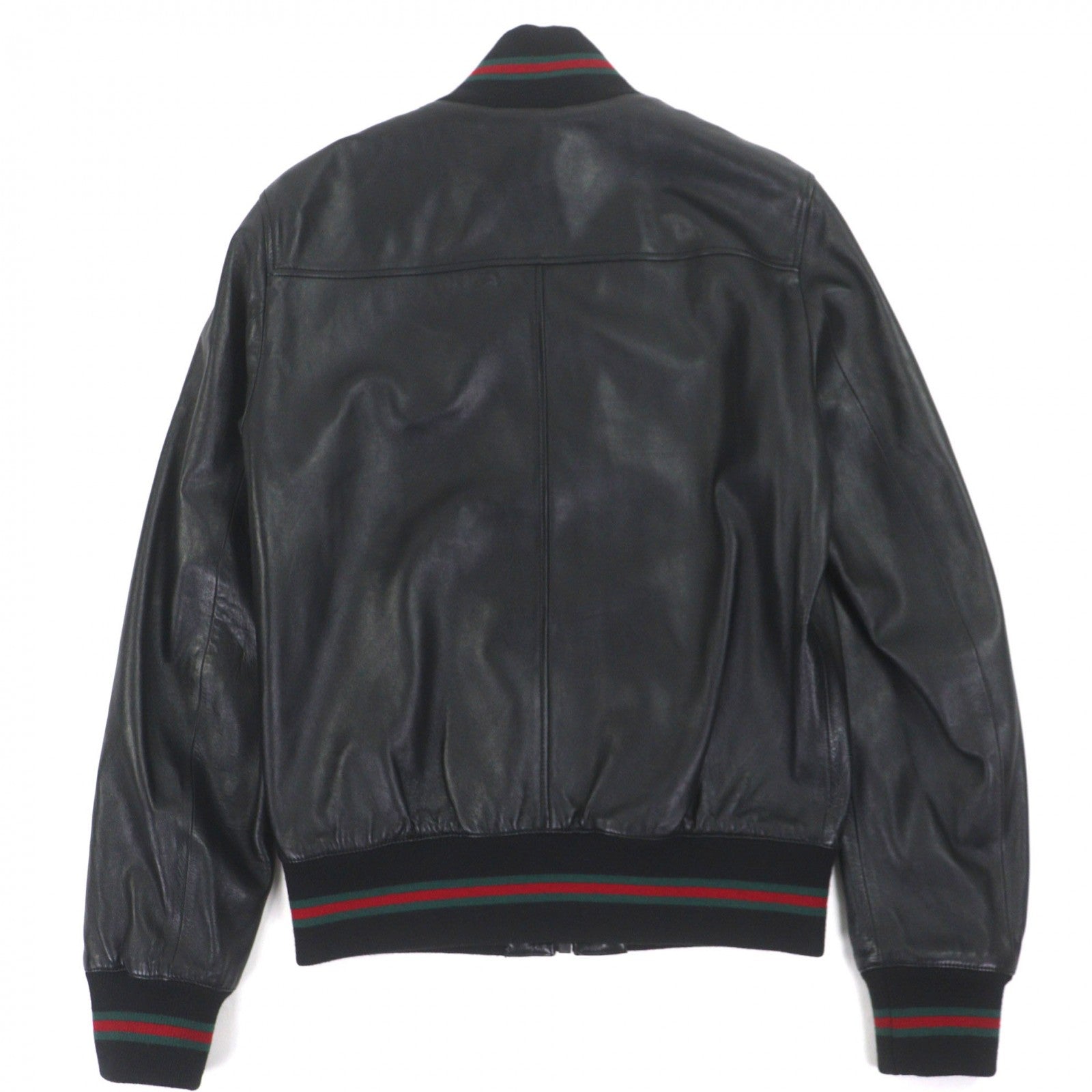 グッチ Shelly Line Web Line Tom Ford レザー ブルゾン