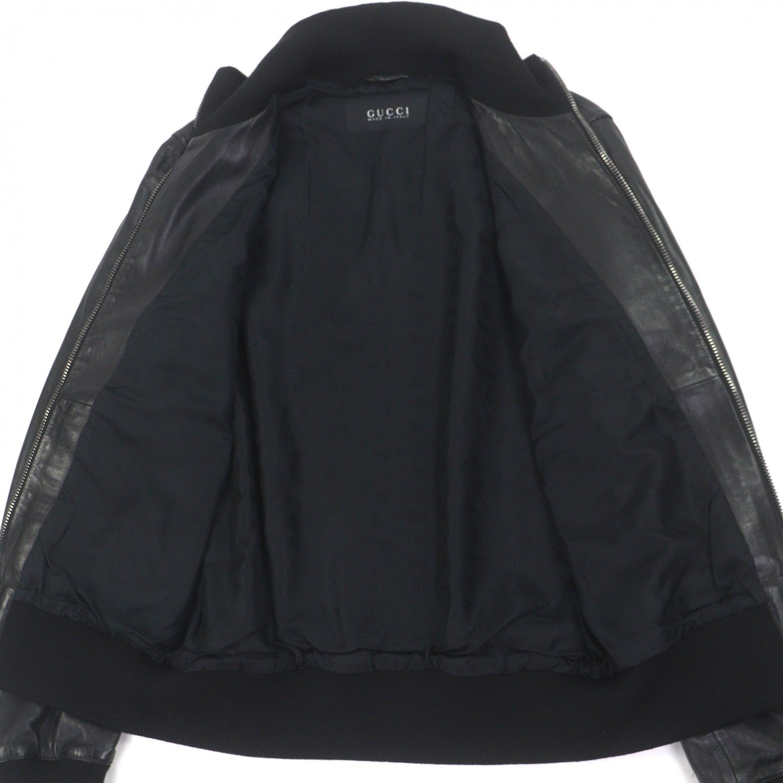グッチ Shelly Line Web Line Tom Ford レザー ブルゾン