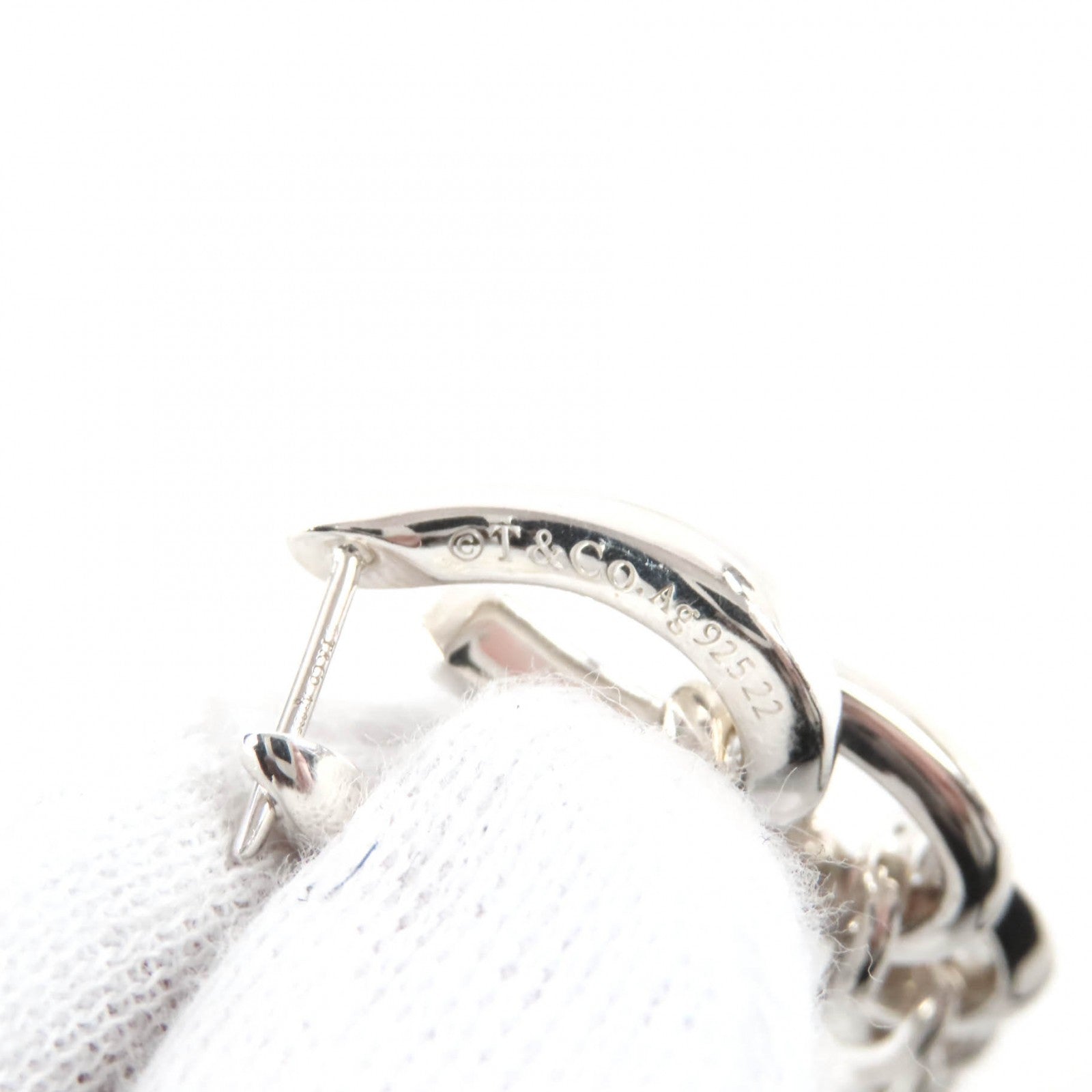 ティファニー ピアス フォージドロップリンク AG925 ピアス