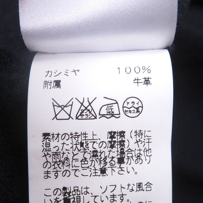エルメス ハーフジップドッキングデザイン カシミヤ ニット Lサイズ